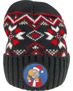 Ruthe: Wollmütze Weihnachten (grau/rot/weiß)