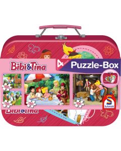 Bibi & Tina: Puzzle-Box im Metallkoffer - 2x 100, 2x 150 Teile