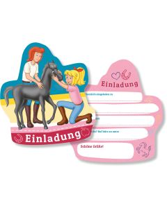 Bibi & Tina: 6 Einladungen (Party-Dekoration)